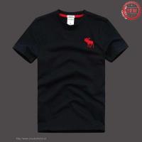 heren abercrombie and fitch korte tees rood moose logo zwart Mode Vintage dcfob177